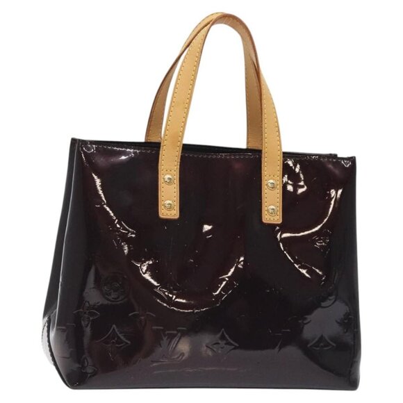 LOUIS VUITTON Monogram Vernis Reade PM Hand Bag Amarante - Picture 10 of 15